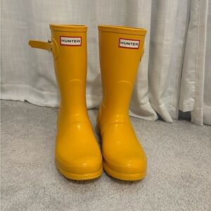 Hunter Mustard Yellow Waterproof Boots